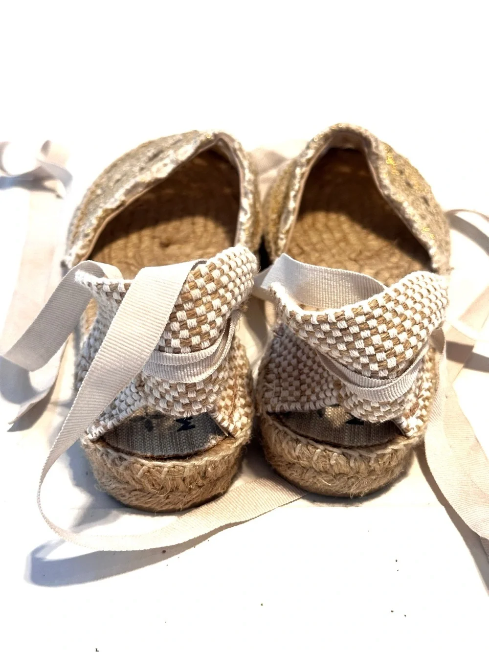 Manebi Lurex Cotton Blend Flat Valenciana Espadrilles